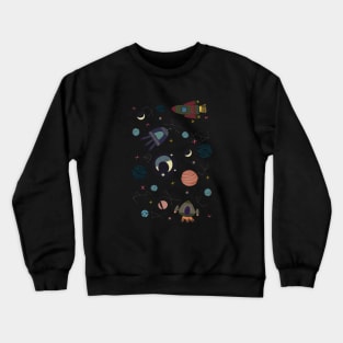 space and rockets Crewneck Sweatshirt